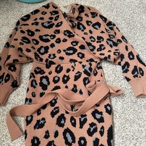 Leopard Print Knit Dress